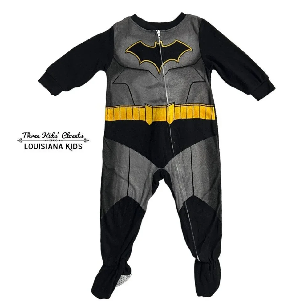 Batman 2T One-Piece Zip Footie Pajamas